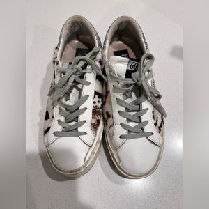 Golden Goose Hi-Star Leopard with Sliver Glitters Size 6